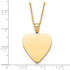 14k Plain .013 Gauge Heart Engravable Disc Necklace