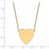14k Plain .018 Gauge Heart Engravable 21x23mm Disc 18 inch Necklace
