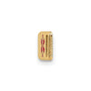 14k Polished 24x5mm Off-Center Red Epoxy Enameled Medical ID Plate # 816