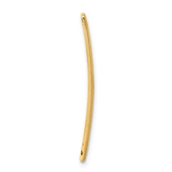 14k Polished 24x5mm Off-Center Red Epoxy Enameled Medical ID Plate # 816