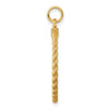 14k Plain .013 Gauge Round Engravable 24.9mm Disc with Rope Edge Charm