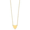 14k Plain .018 Gauge Heart Engravable 16.8x16.1mm Disc 18 inch Necklace