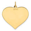 14k Plain .013 Gauge Engraveable Heart 25.7x28.9mm Disc Charm