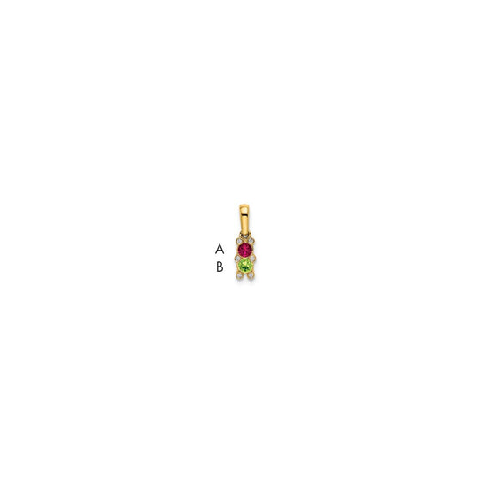 Family Jewelry Diamond Semi-Set Pendant