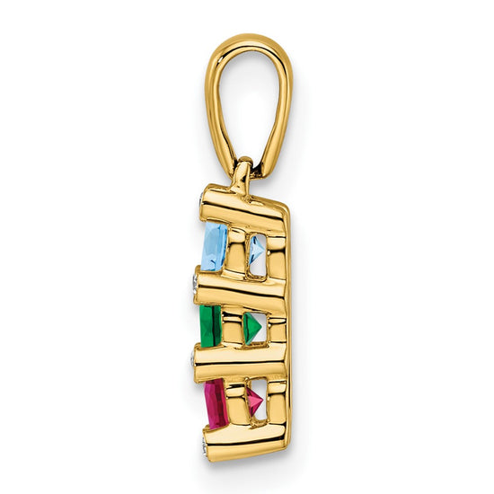 Family Jewelry Birthstone & Diamond Set Pendant