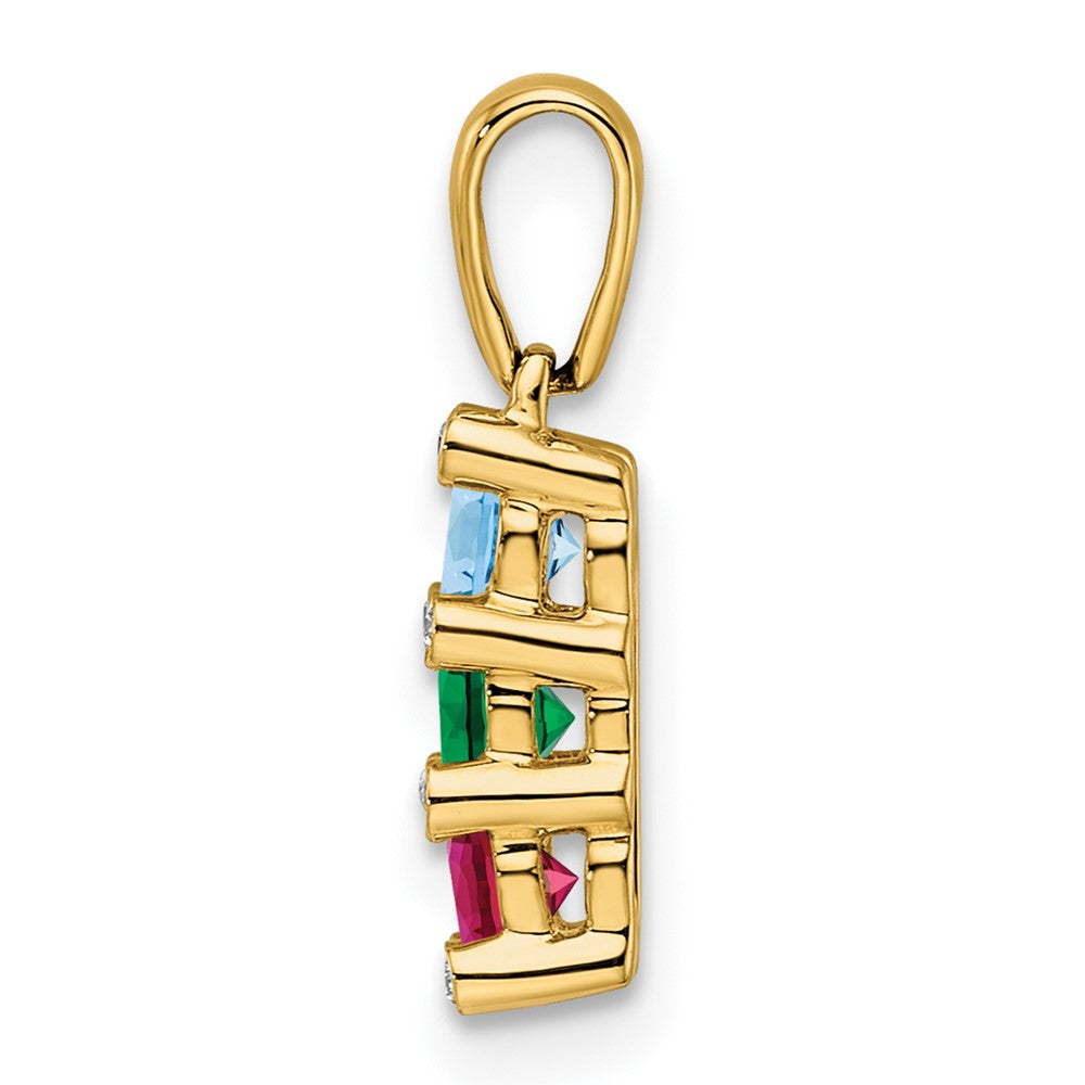 Family Jewelry Birthstone & Diamond Set Pendant