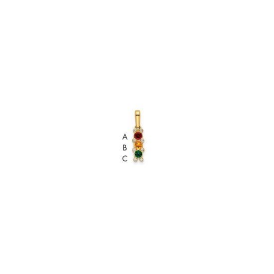 Family Jewelry Diamond Semi-Set Pendant
