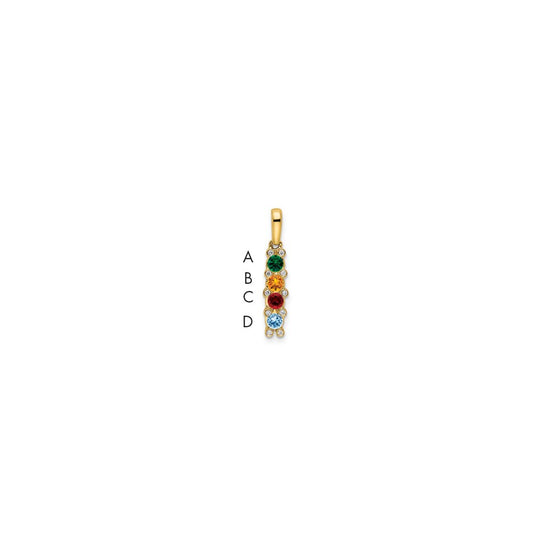 Family Jewelry Birthstone & Diamond Set Pendant