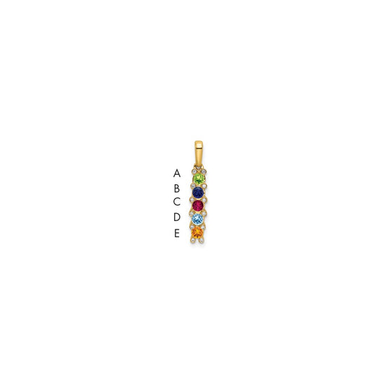 Family Jewelry Diamond Semi-Set Pendant