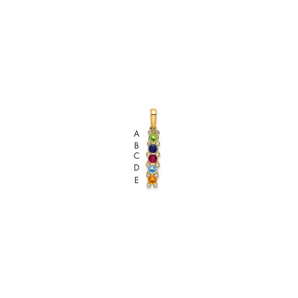 Family Jewelry Diamond Semi-Set Pendant