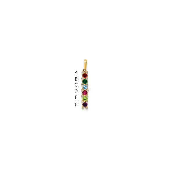 Family Jewelry Birthstone & Diamond Set Pendant