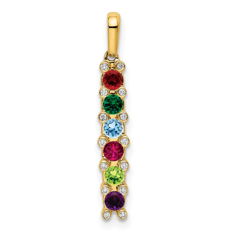 Family Jewelry Birthstone & Diamond Set Pendant