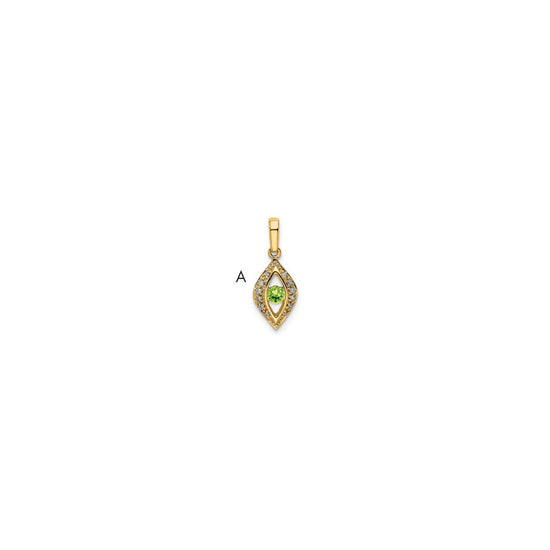Family Jewelry Birthstone & Diamond Set Pendant