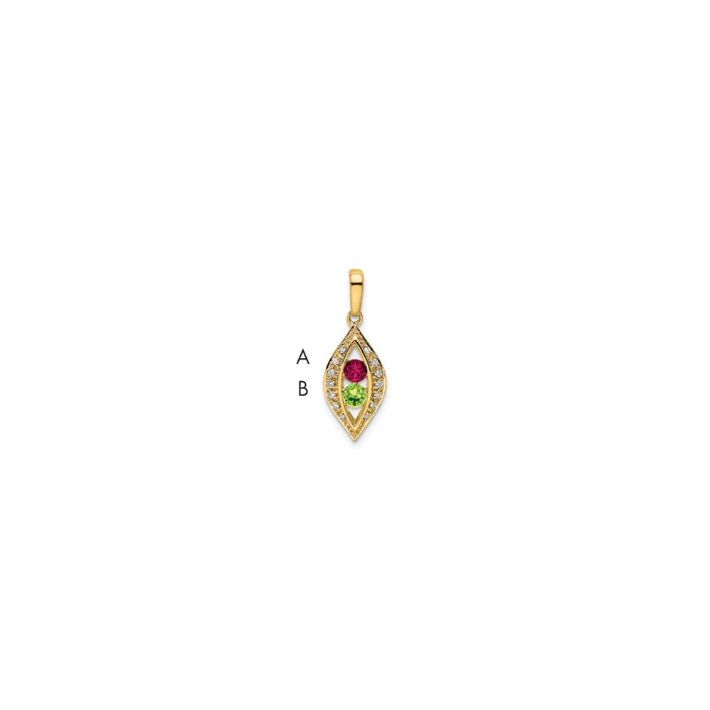 Family Jewelry Birthstone & Diamond Set Pendant