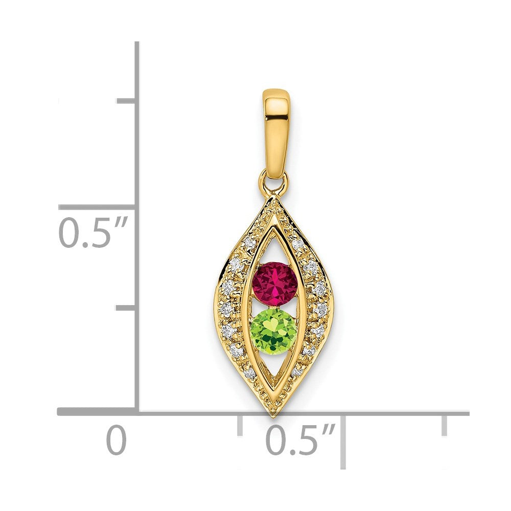 Family Jewelry Birthstone & Diamond Set Pendant