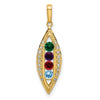 Family Jewelry Birthstone & Diamond Set Pendant