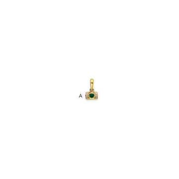 14K Family Jewelry Diamond Semi-Set Pendant