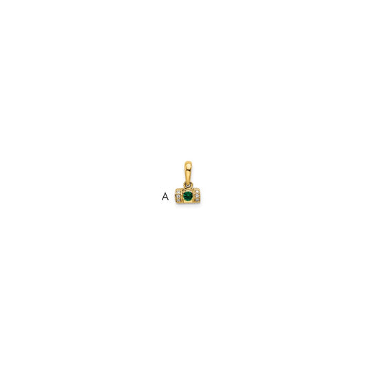 14K Family Jewelry Diamond Semi-Set Pendant
