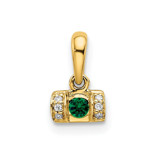 14K Family Jewelry Diamond Semi-Set Pendant