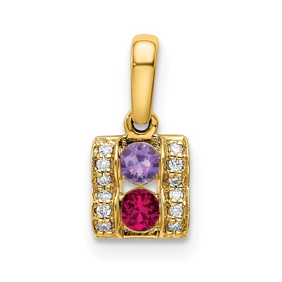 Family Jewelry Diamond Semi-Set Pendant