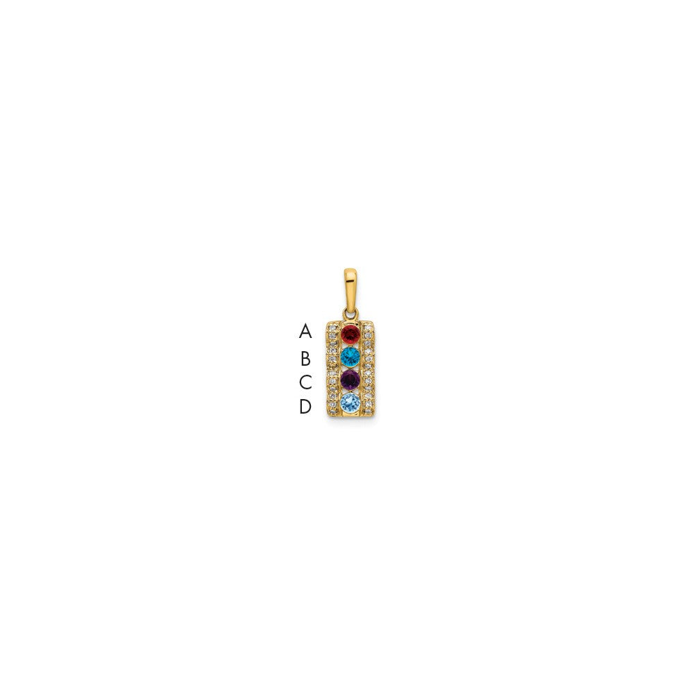 Family Jewelry Diamond Semi-Set Pendant