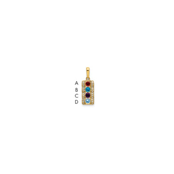 Family Jewelry Diamond Semi-Set Pendant
