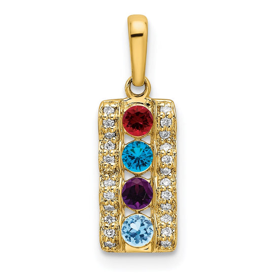Family Jewelry Diamond Semi-Set Pendant
