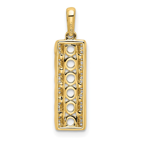 14K Family Jewelry Diamond Semi-Set Pendant