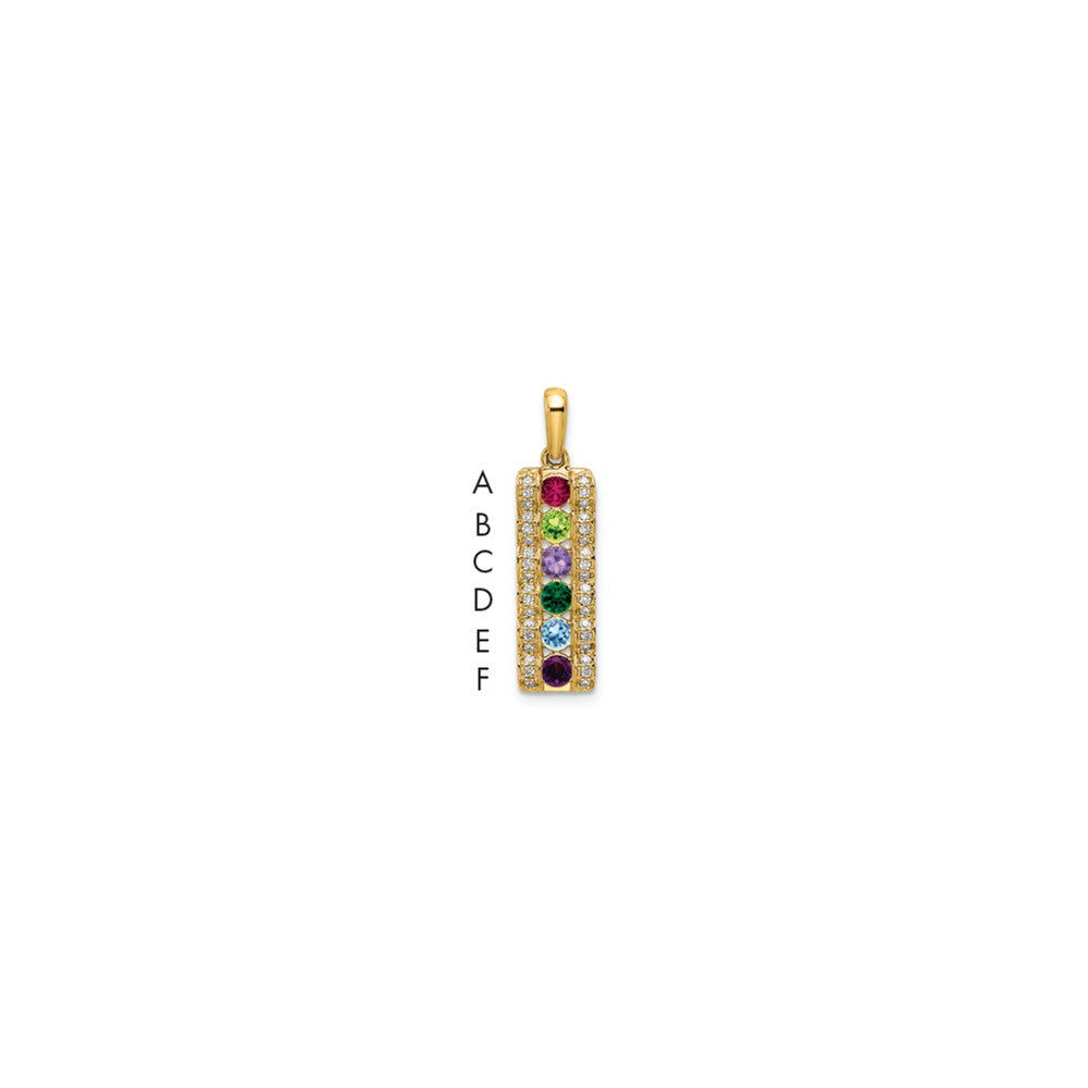 Family Jewelry Diamond Semi-Set Pendant