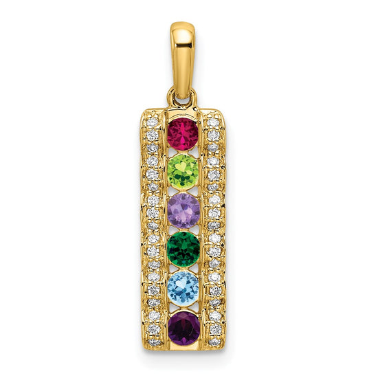 Family Jewelry Diamond Semi-Set Pendant
