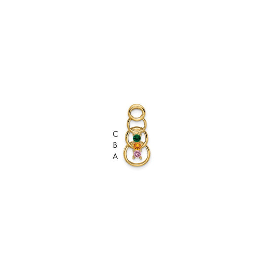 Family Pendant with Birthstones