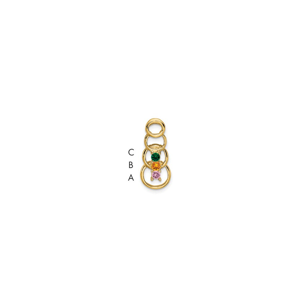 Family Pendant with Birthstones