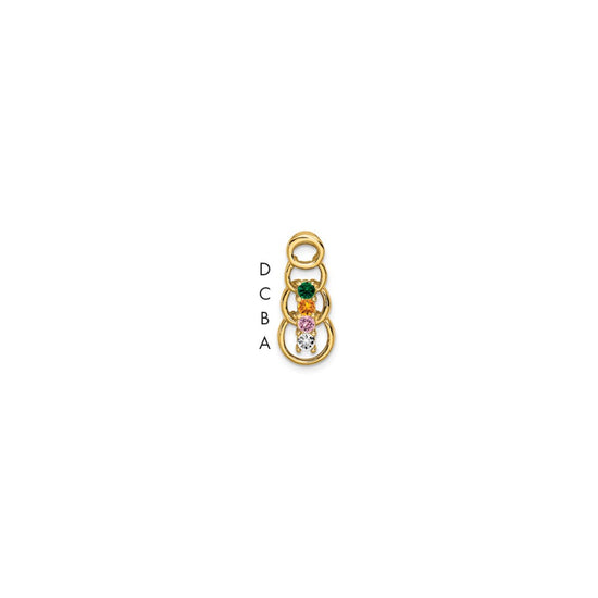 Family Pendant with Birthstones