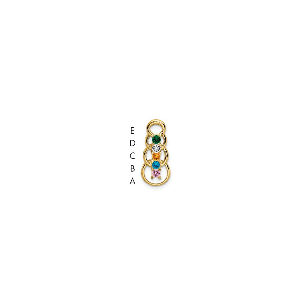Family Pendant with Birthstones
