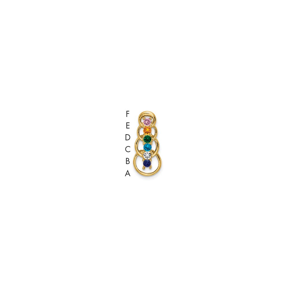 Family Pendant with Birthstones