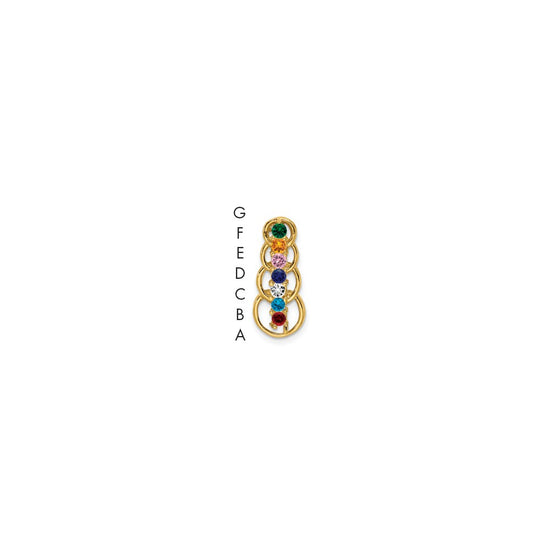 Family Pendant with Birthstones