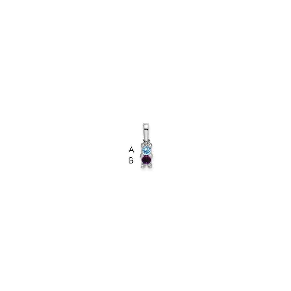 Family Jewelry Birthstone & Diamond Set Pendant