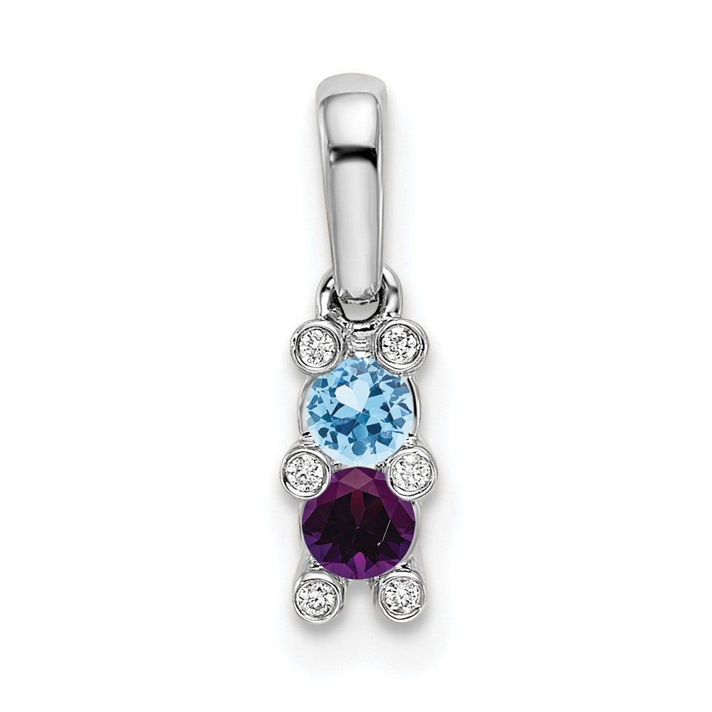 Family Jewelry Birthstone & Diamond Set Pendant