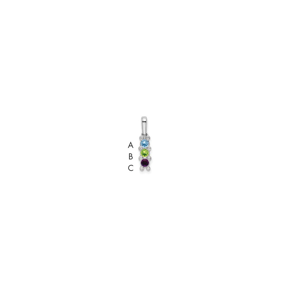 Family Jewelry Birthstone & Diamond Set Pendant