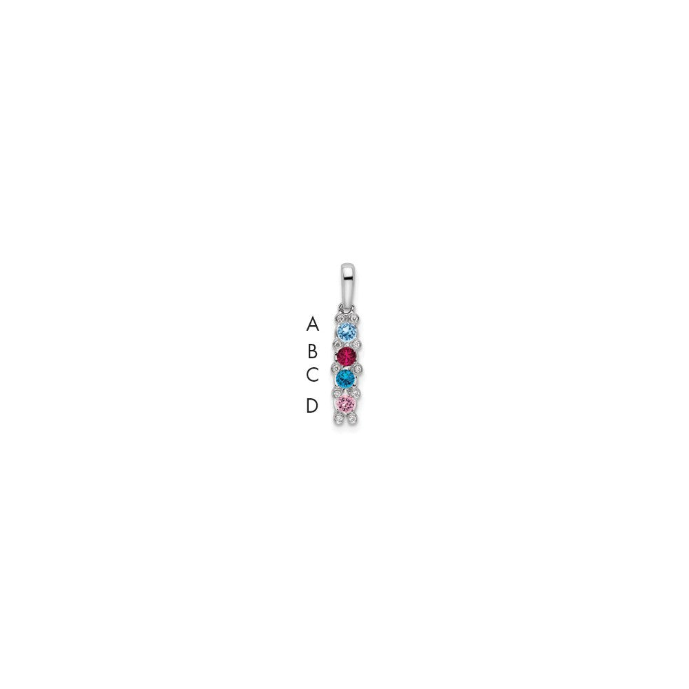 Family Jewelry Birthstone & Diamond Set Pendant