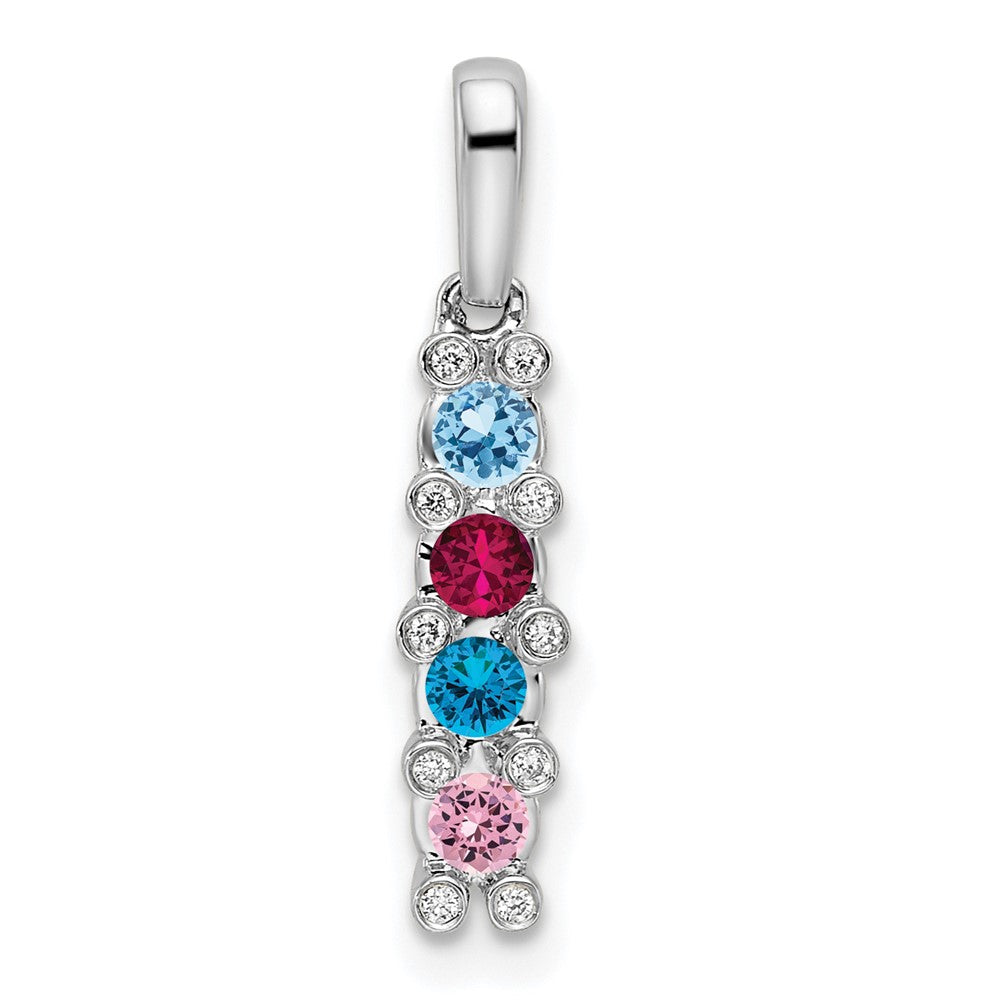 Family Jewelry Diamond Semi-Set Pendant