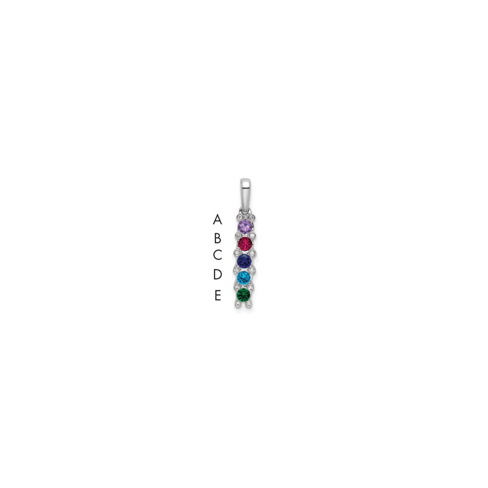 Family Jewelry Birthstone & Diamond Set Pendant