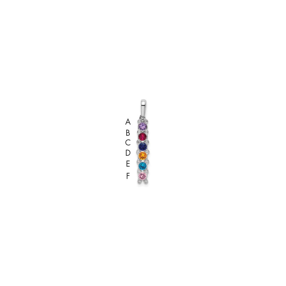 Family Jewelry Birthstone & Diamond Set Pendant
