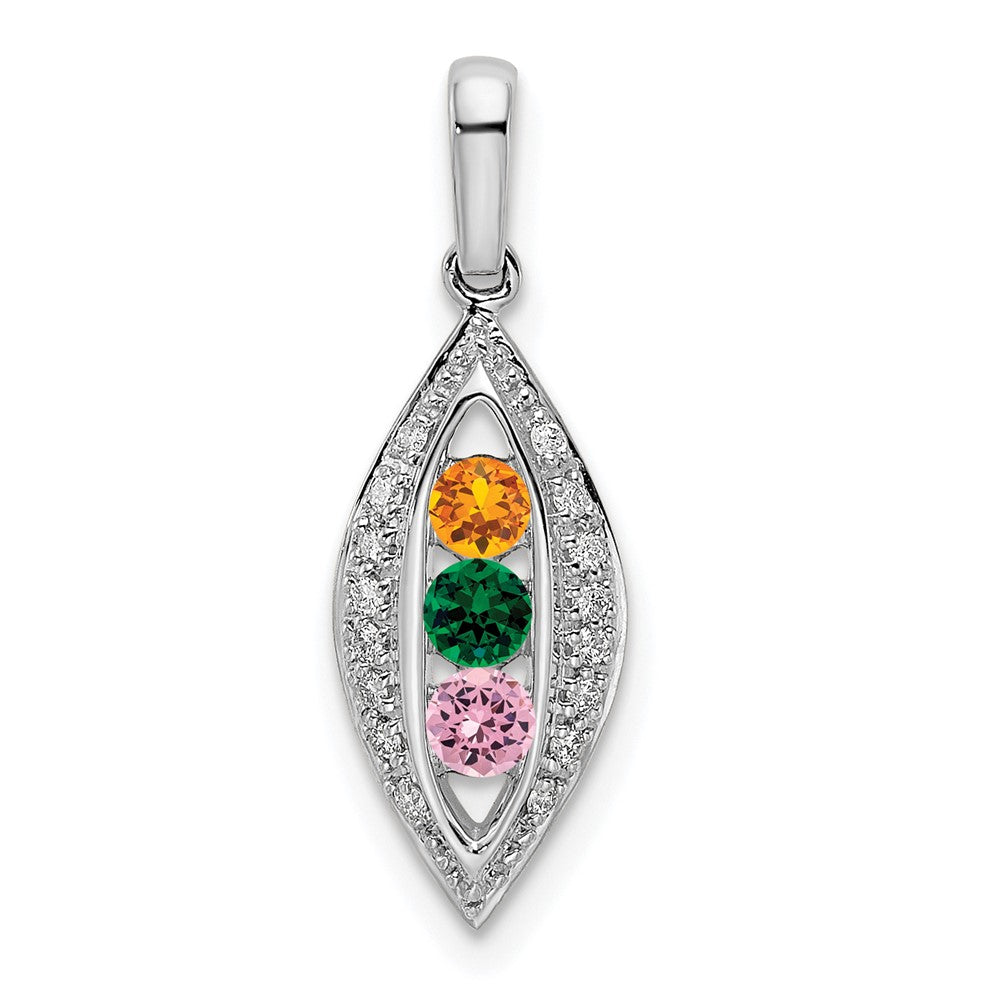 Family Jewelry Birthstone & Diamond Set Pendant