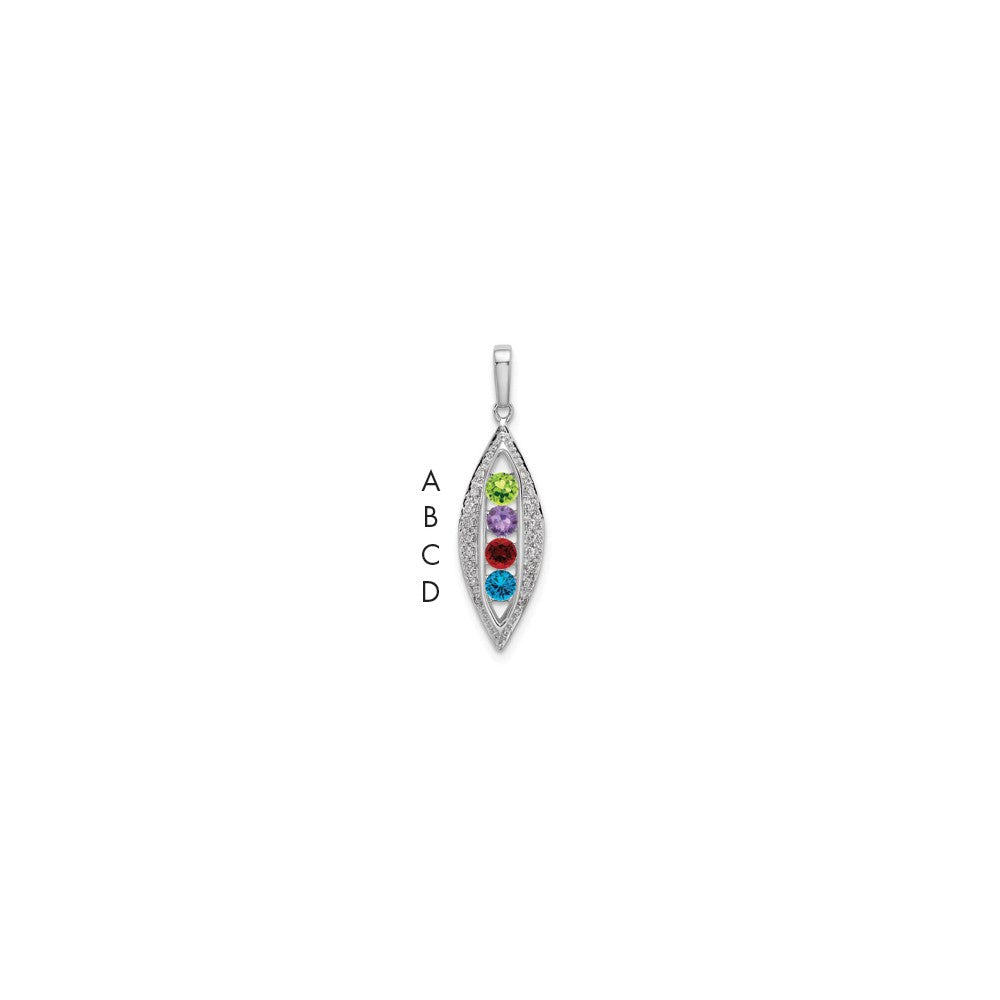 Family Jewelry Birthstone & Diamond Set Pendant