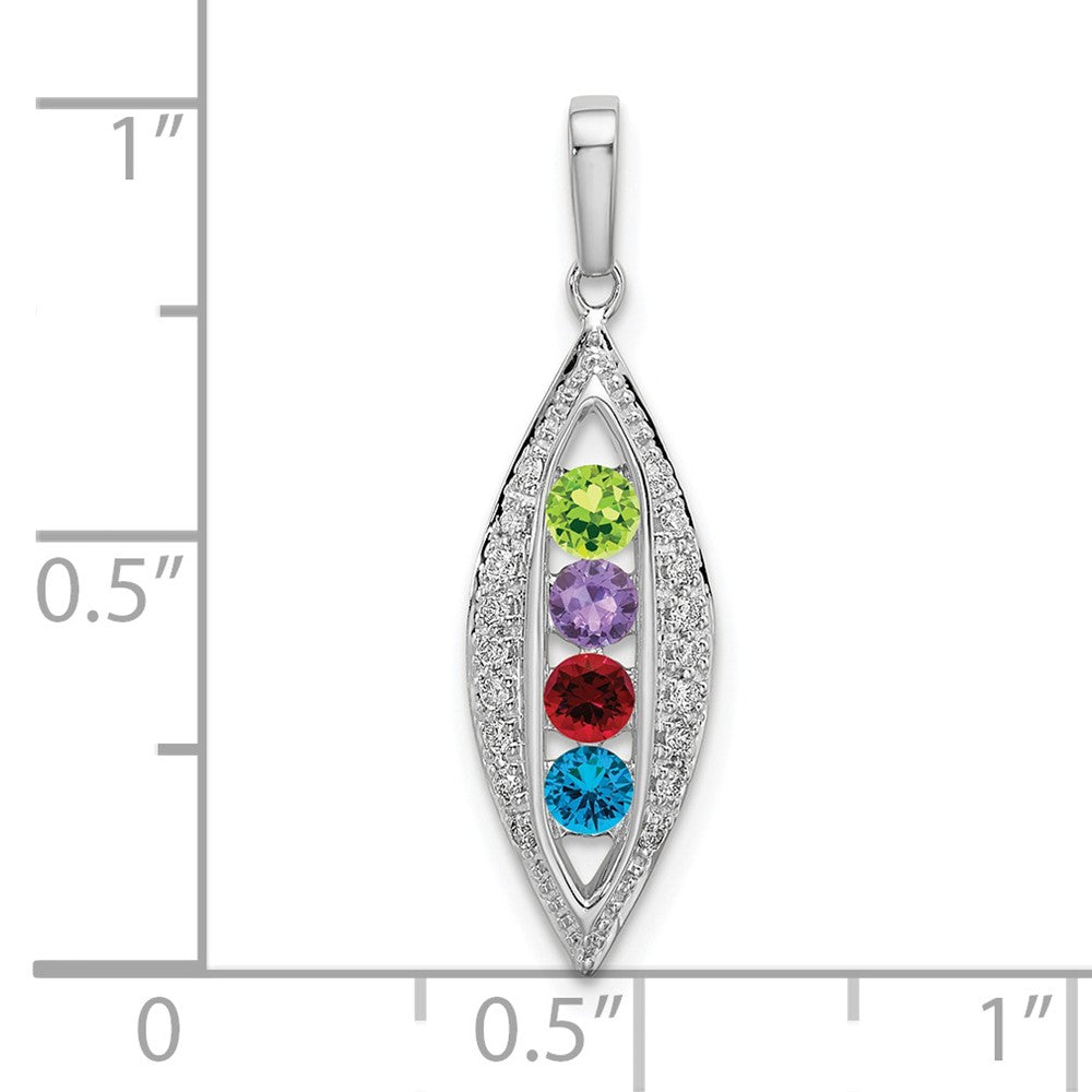 Family Jewelry Birthstone & Diamond Set Pendant