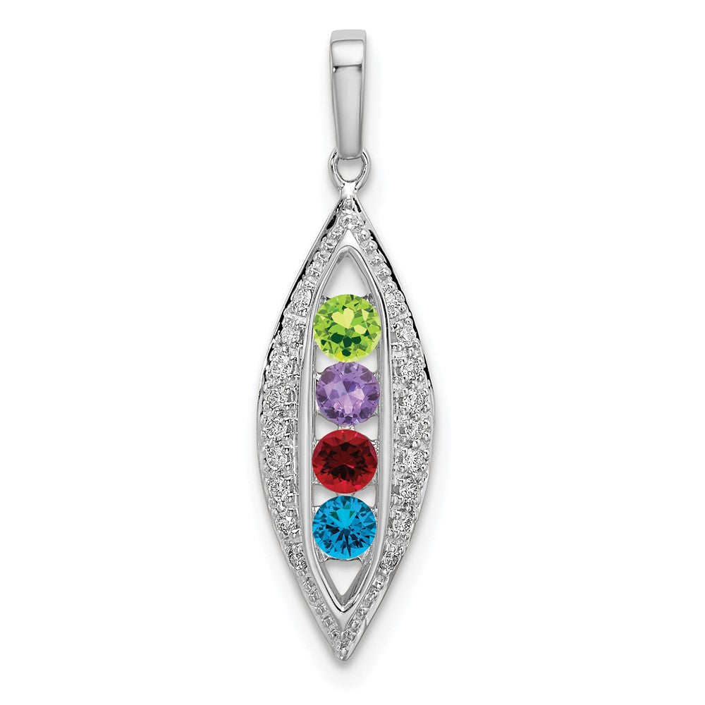 Family Jewelry Birthstone & Diamond Set Pendant