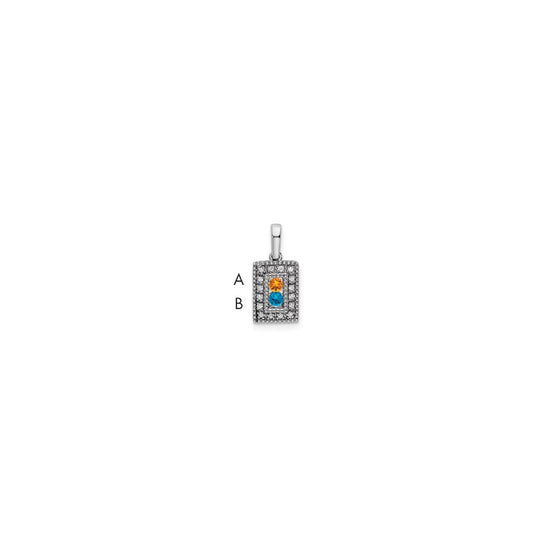 Family Jewelry Diamond Semi-Set Pendant