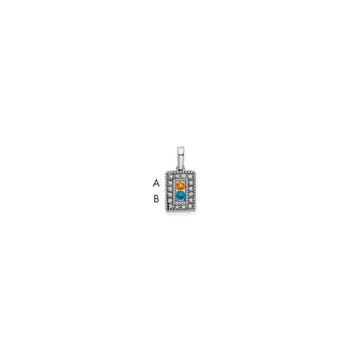 Family Jewelry Diamond Semi-Set Pendant
