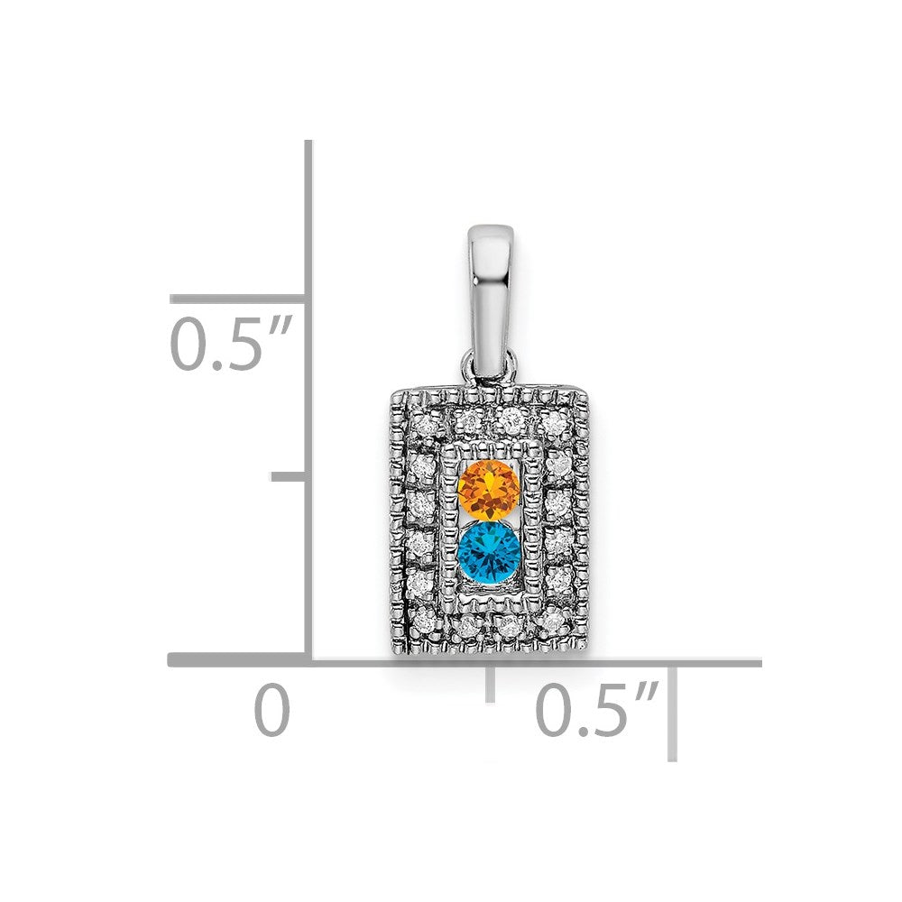 Family Jewelry Diamond Semi-Set Pendant